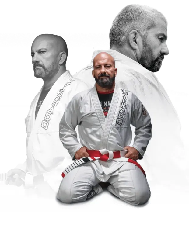 Carlos Machado, 8th Degree Coral Belt and founder of the Carlos Machado Jiu-Jitsu Association, in his gi