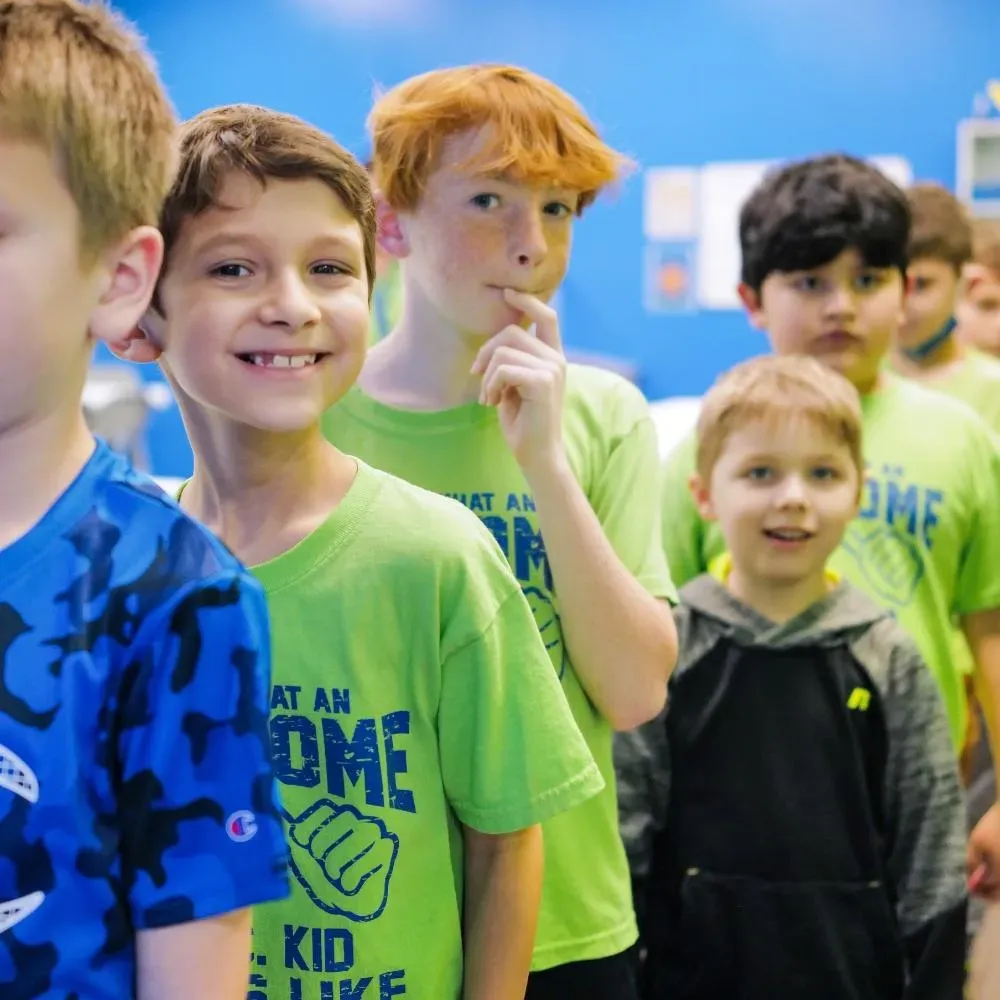 A group of Machado Method summer campers together at the academy in Carrollton, TX